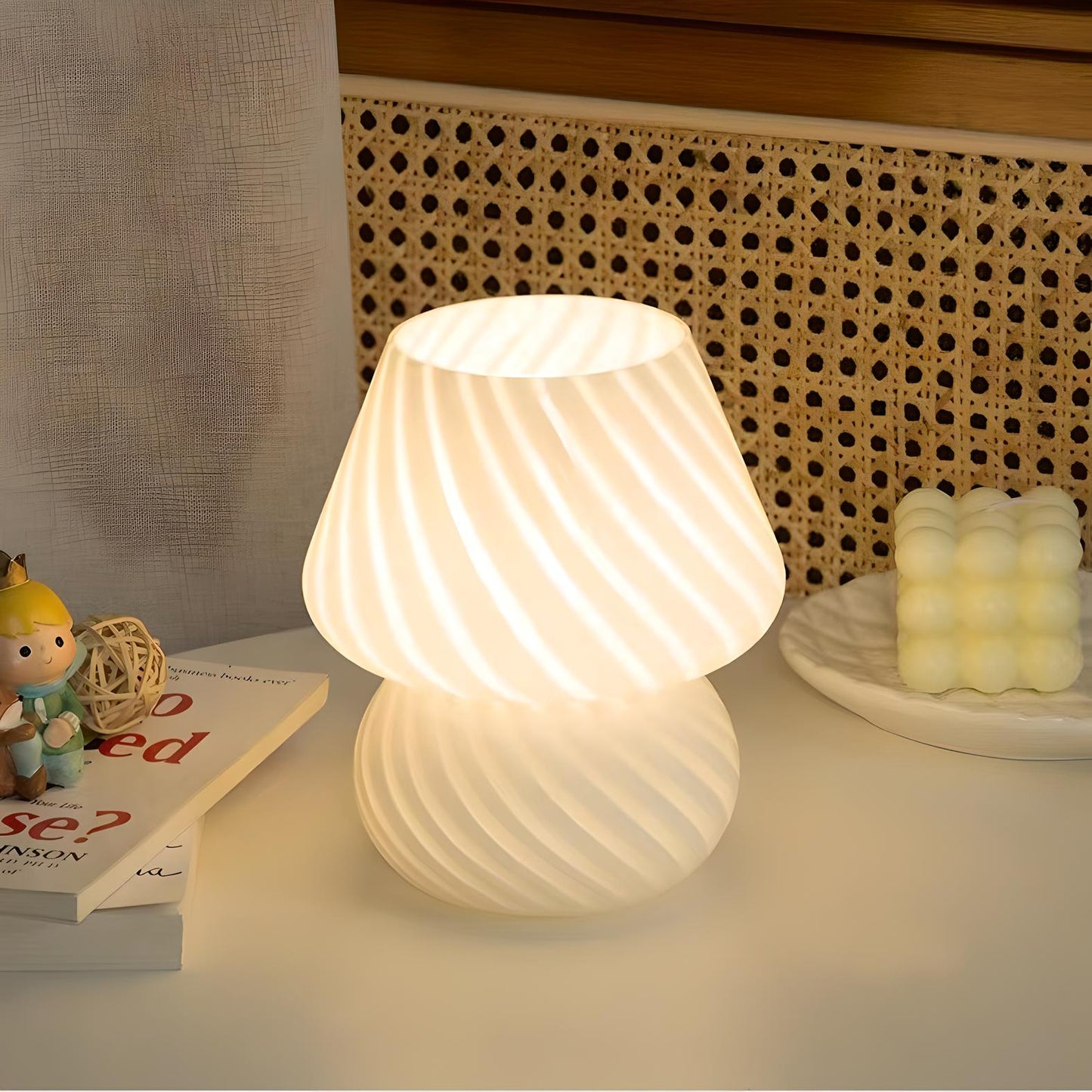Rayado Buntglas Tischlampe