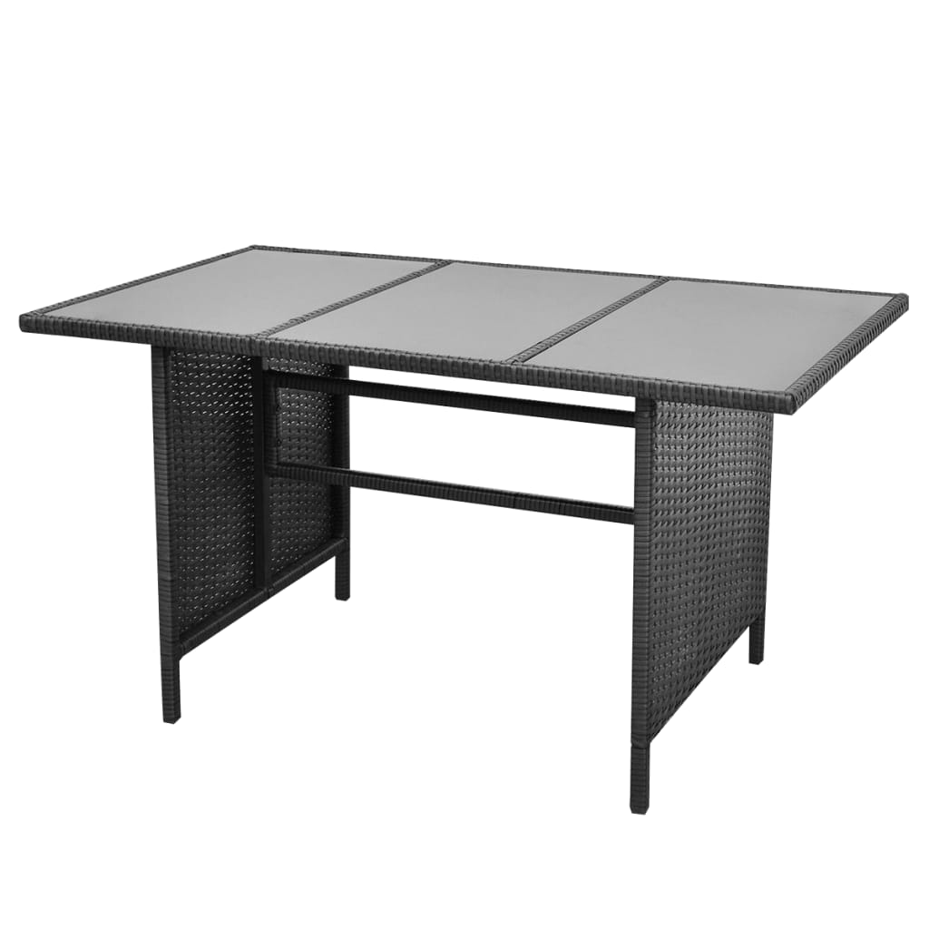 4-Tlg. Garten-Lounge-Set Mit Auflagen Poly Rattan