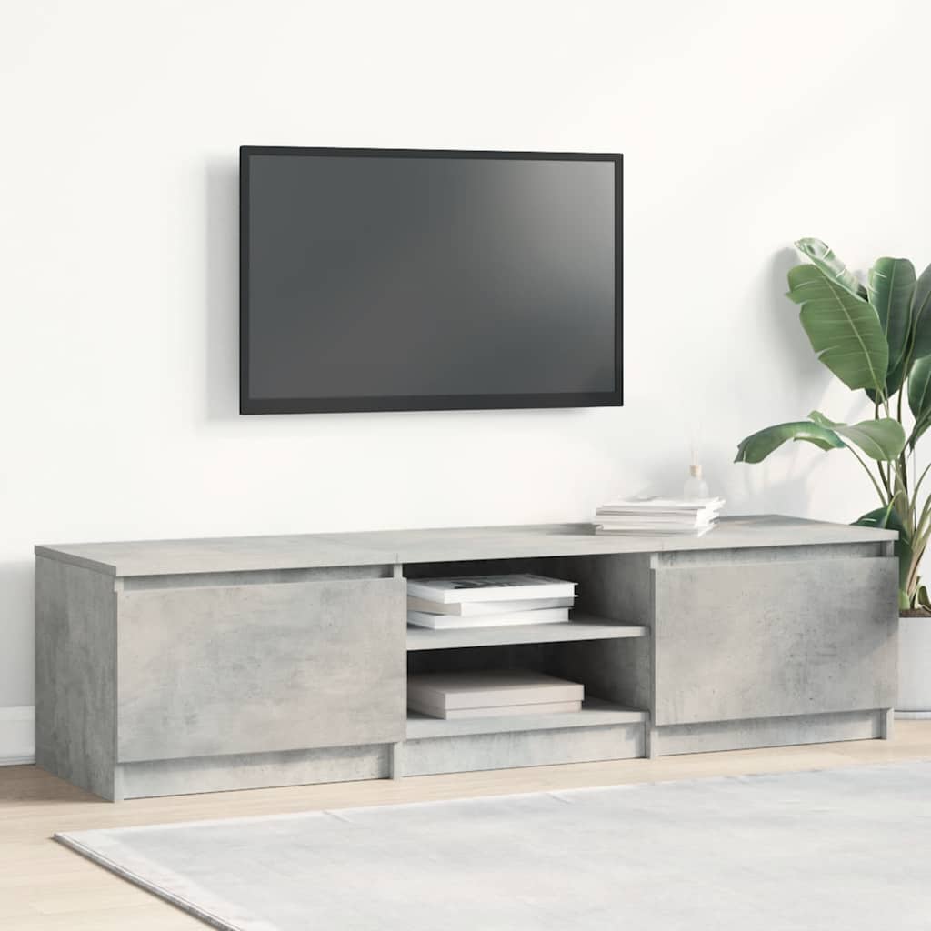 Tv-Schrank Schwarz Eichen-Optik 140X40X36 Cm Holzwerkstoff