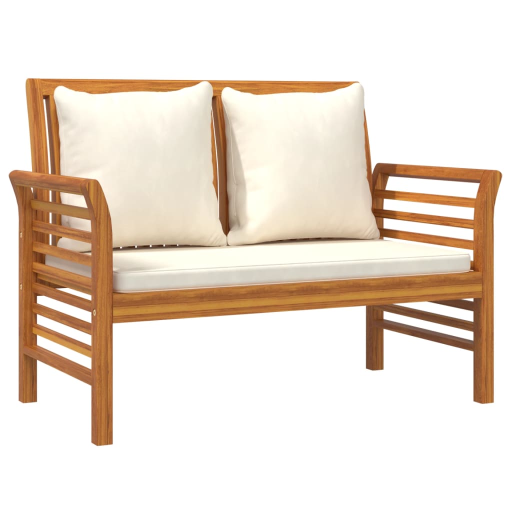 3-Tlg. Garten-Lounge-Set Mit Kissen Massivholz Akazie