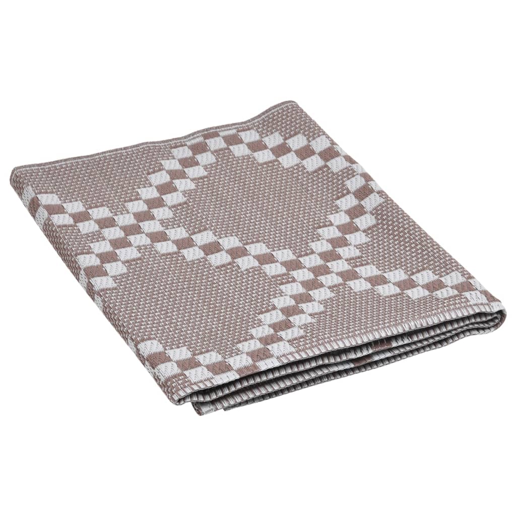 Outdoor-Teppich Arakil Braun Pp Braun Und Weiß