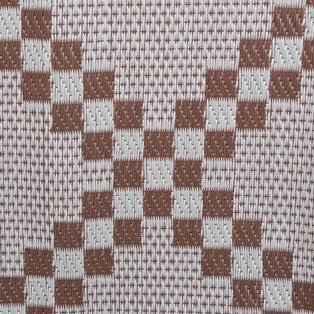 Outdoor-Teppich Arakil Braun Pp Braun Und Weiß