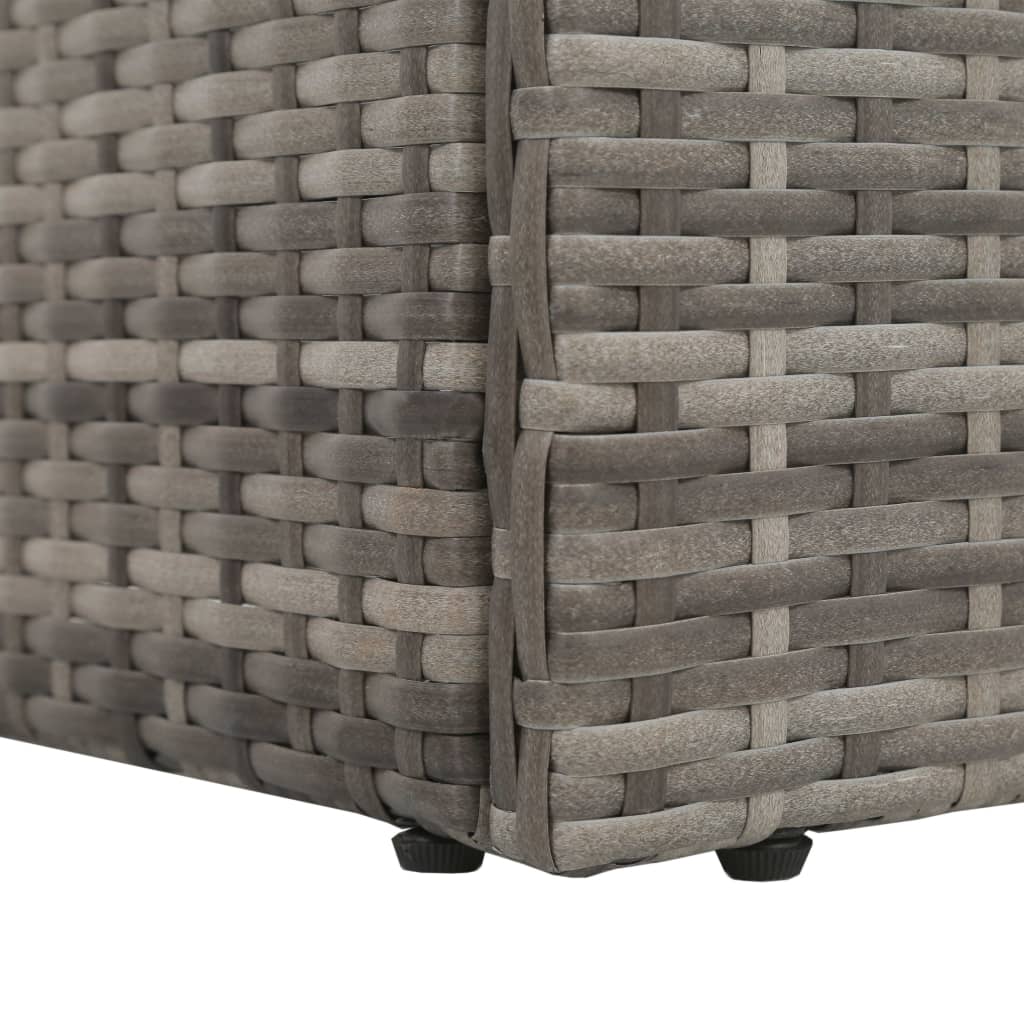 Outdoor-Lounge-Bett Mit Polster & Kissen Poly Rattan