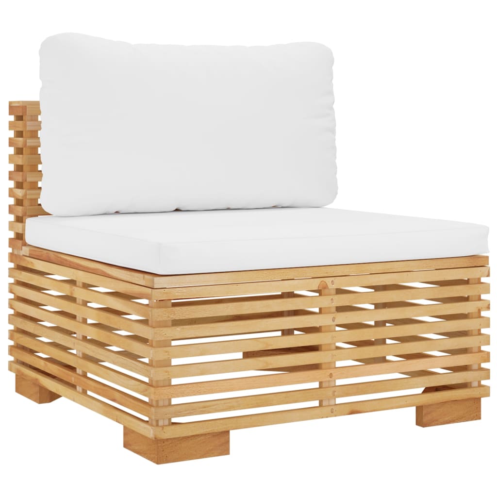 5-Tlg. Garten-Lounge-Set Mit Kissen Massivholz Teak
