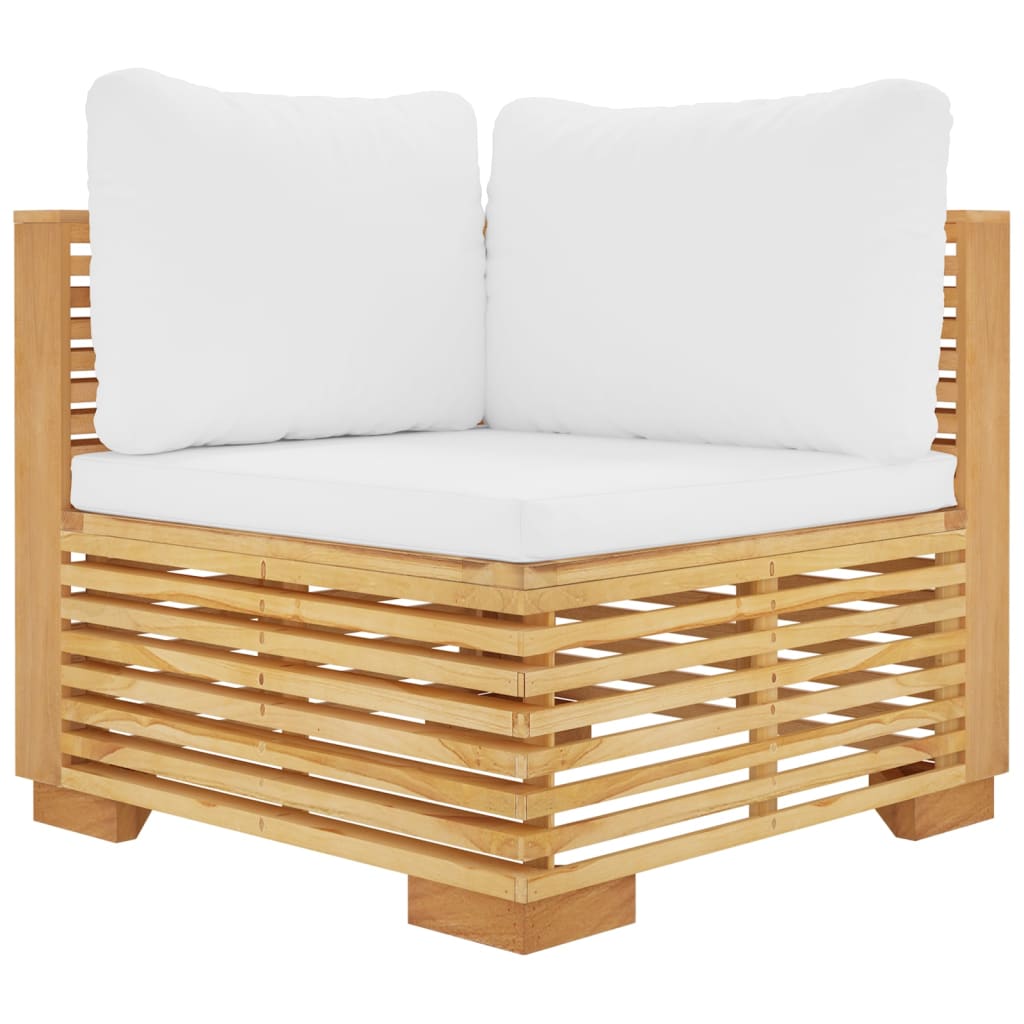 5-Tlg. Garten-Lounge-Set Mit Kissen Massivholz Teak