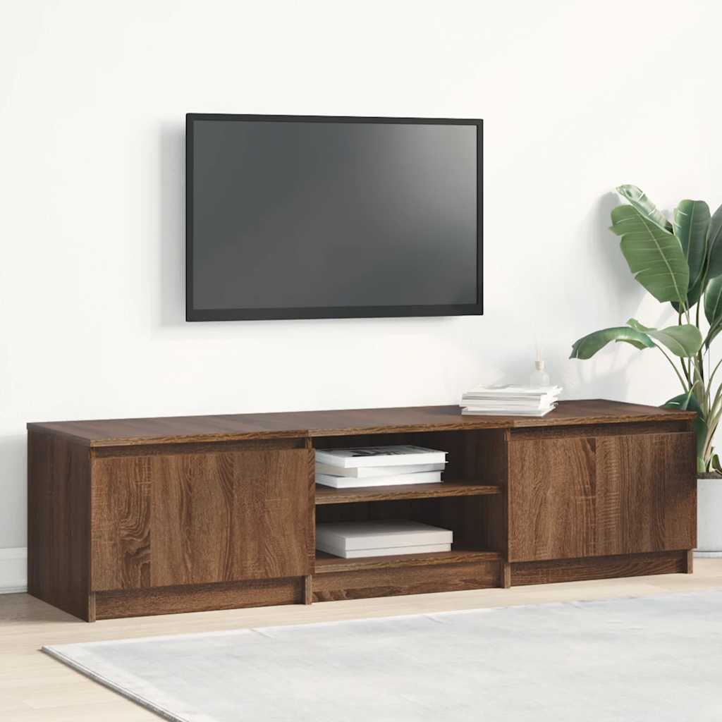 Tv-Schrank Schwarz Eichen-Optik 140X40X36 Cm Holzwerkstoff