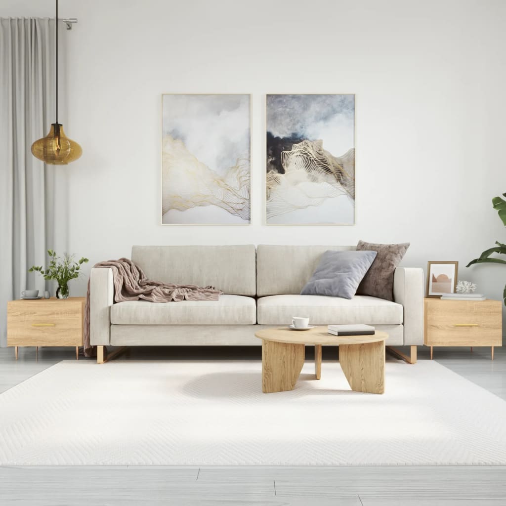 Couchtische 2 Stk. Braun Eichen-Optik 50X50X40 Cm Holzwerkstoff