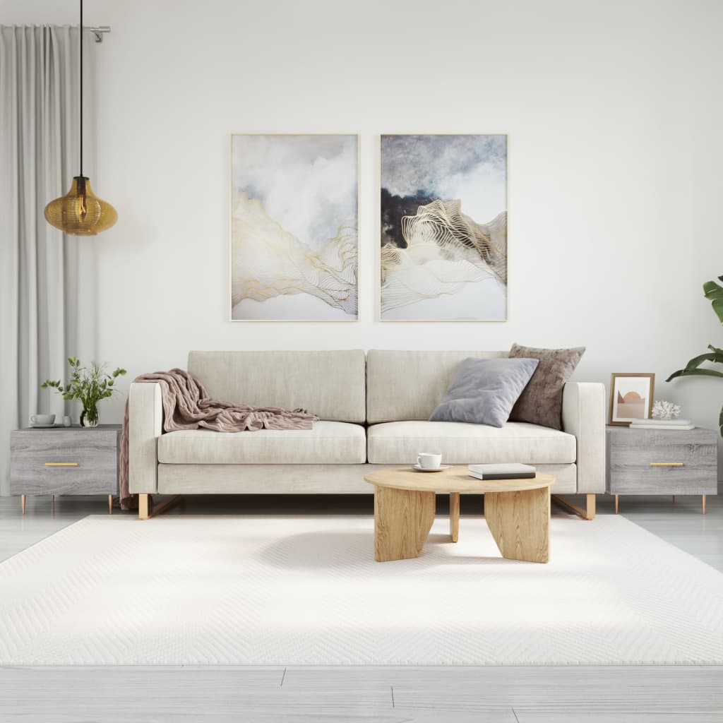 Couchtische 2 Stk. Braun Eichen-Optik 50X50X40 Cm Holzwerkstoff
