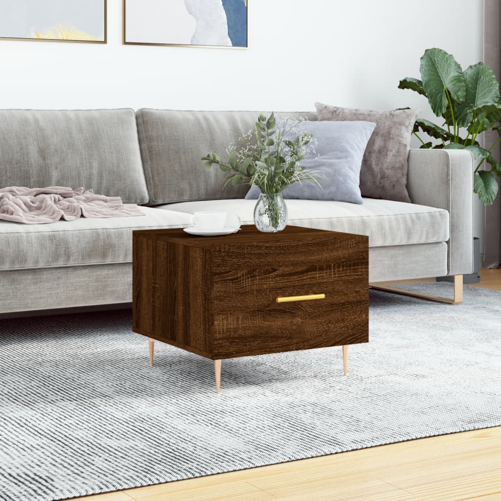 Couchtische 2 Stk. Braun Eichen-Optik 50X50X40 Cm Holzwerkstoff