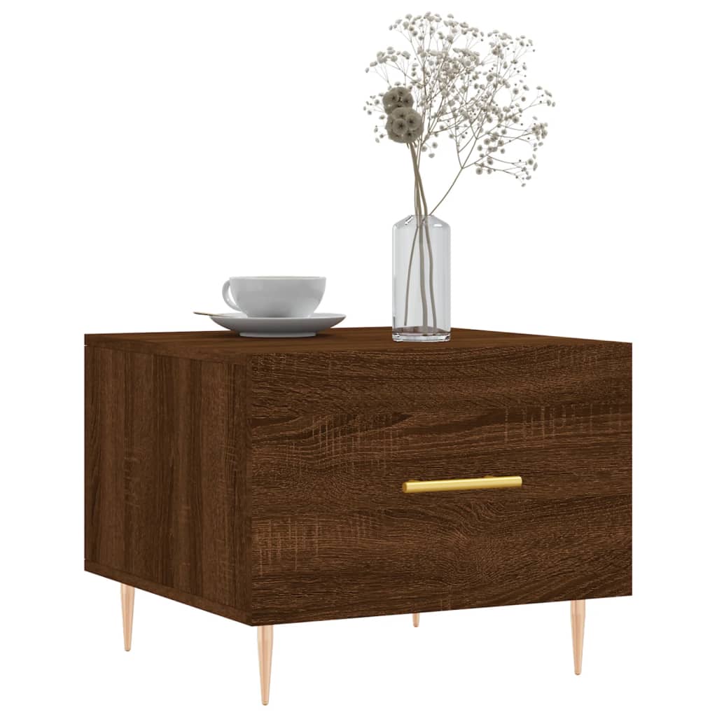 Couchtische 2 Stk. Braun Eichen-Optik 50X50X40 Cm Holzwerkstoff
