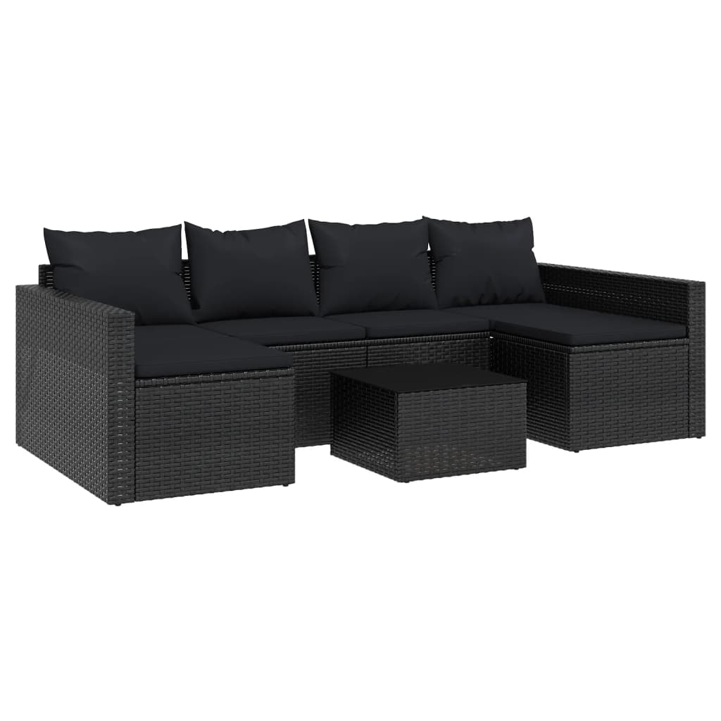 2-Tlg. Garten-Lounge-Set Mit Kissen Poly Rattan