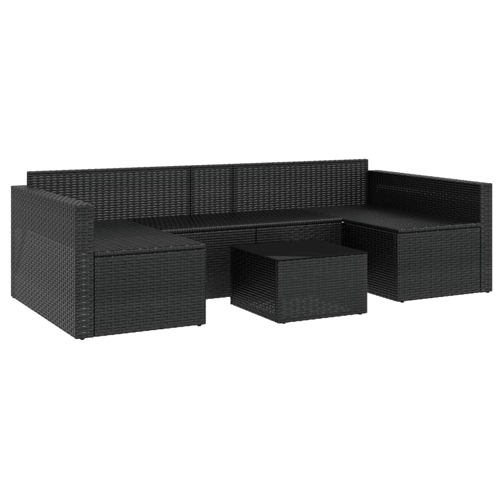 2-Tlg. Garten-Lounge-Set Mit Kissen Poly Rattan