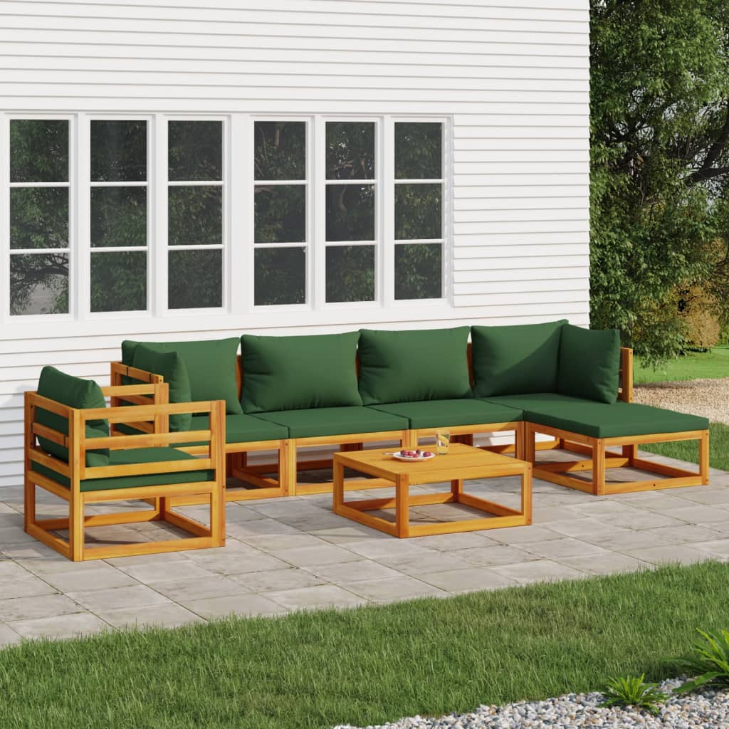 5-Tlg. Garten-Lounge-Set Mit En Kissen Massivholz