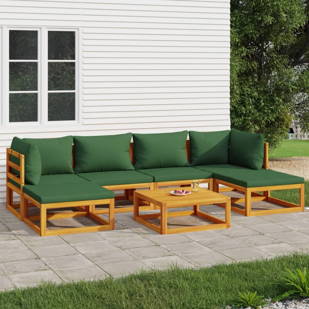 5-Tlg. Garten-Lounge-Set Mit En Kissen Massivholz