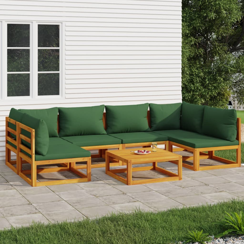 5-Tlg. Garten-Lounge-Set Mit En Kissen Massivholz