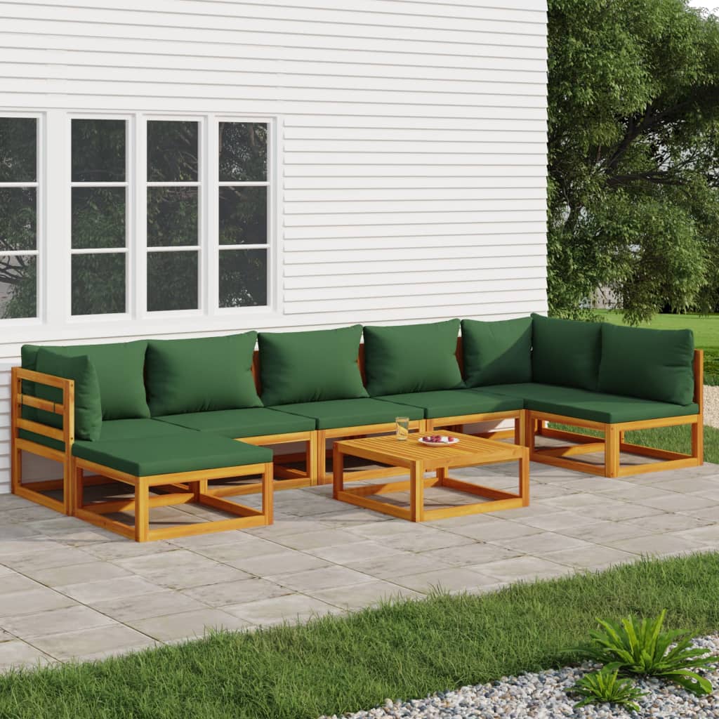 5-Tlg. Garten-Lounge-Set Mit En Kissen Massivholz