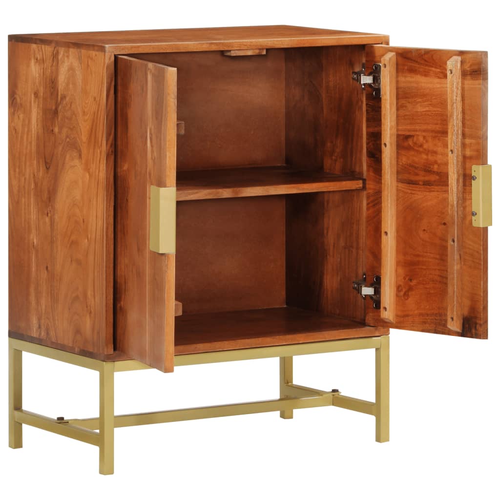 Sideboard 60X35X75 Cm Massivholz Akazie