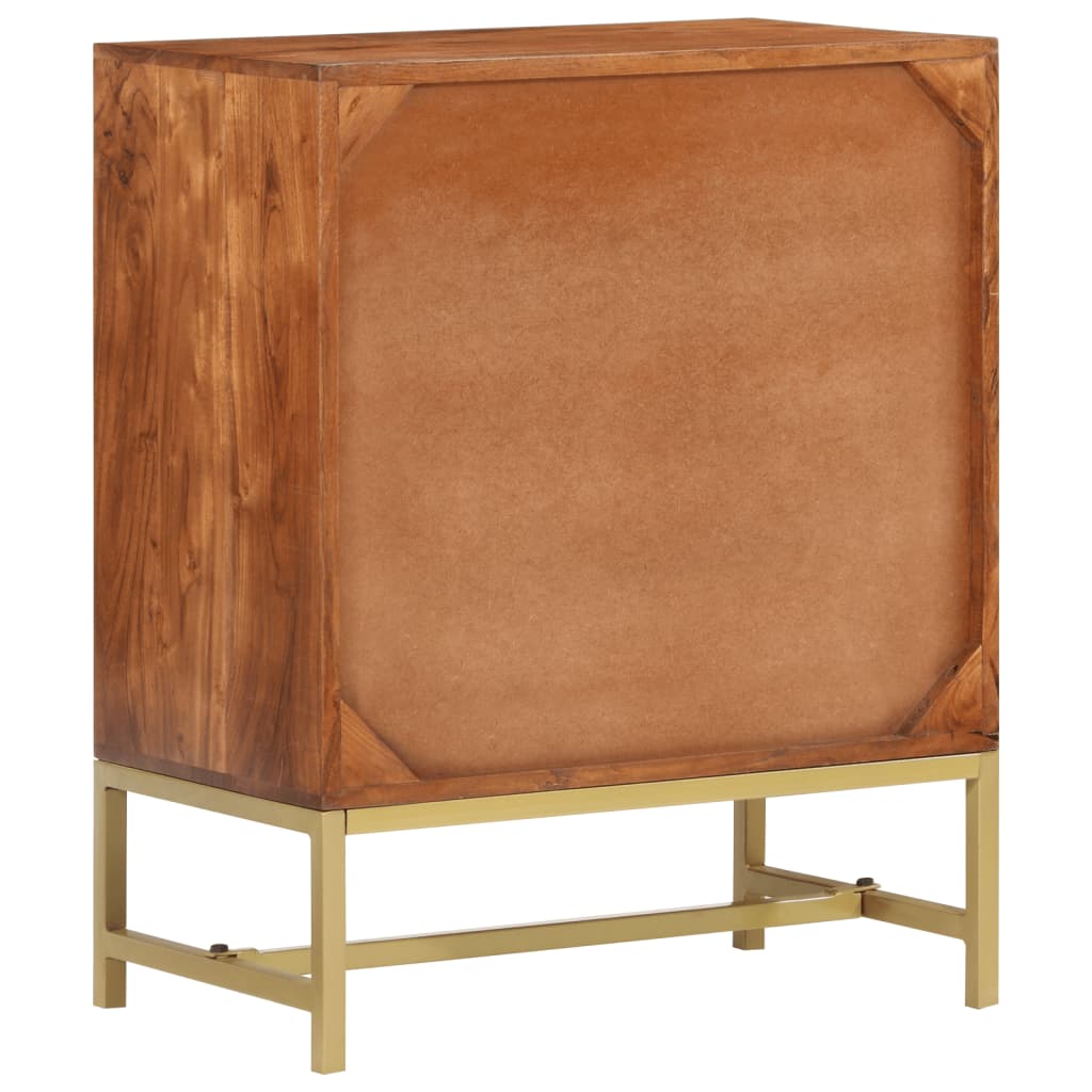 Sideboard 60X35X75 Cm Massivholz Akazie