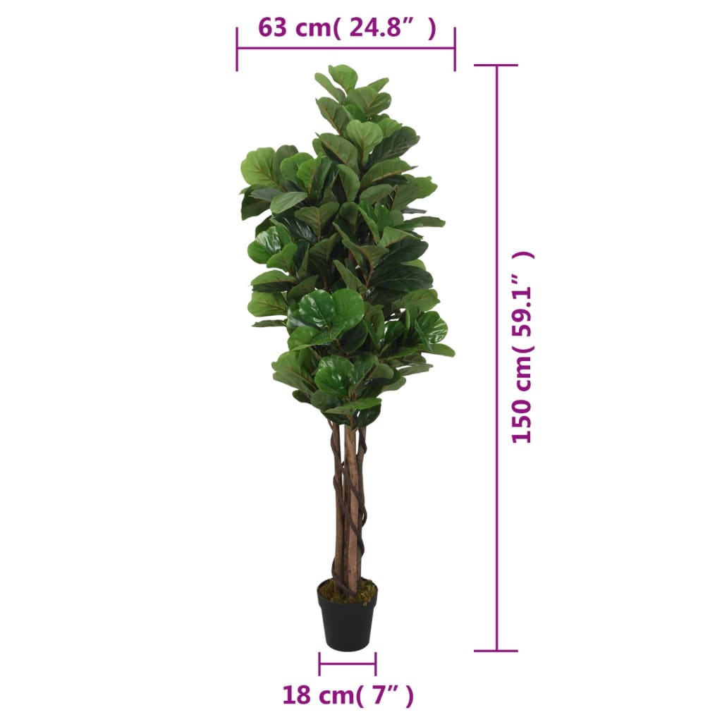 Feigenbaum Künstlich 180 Blätter Grün
