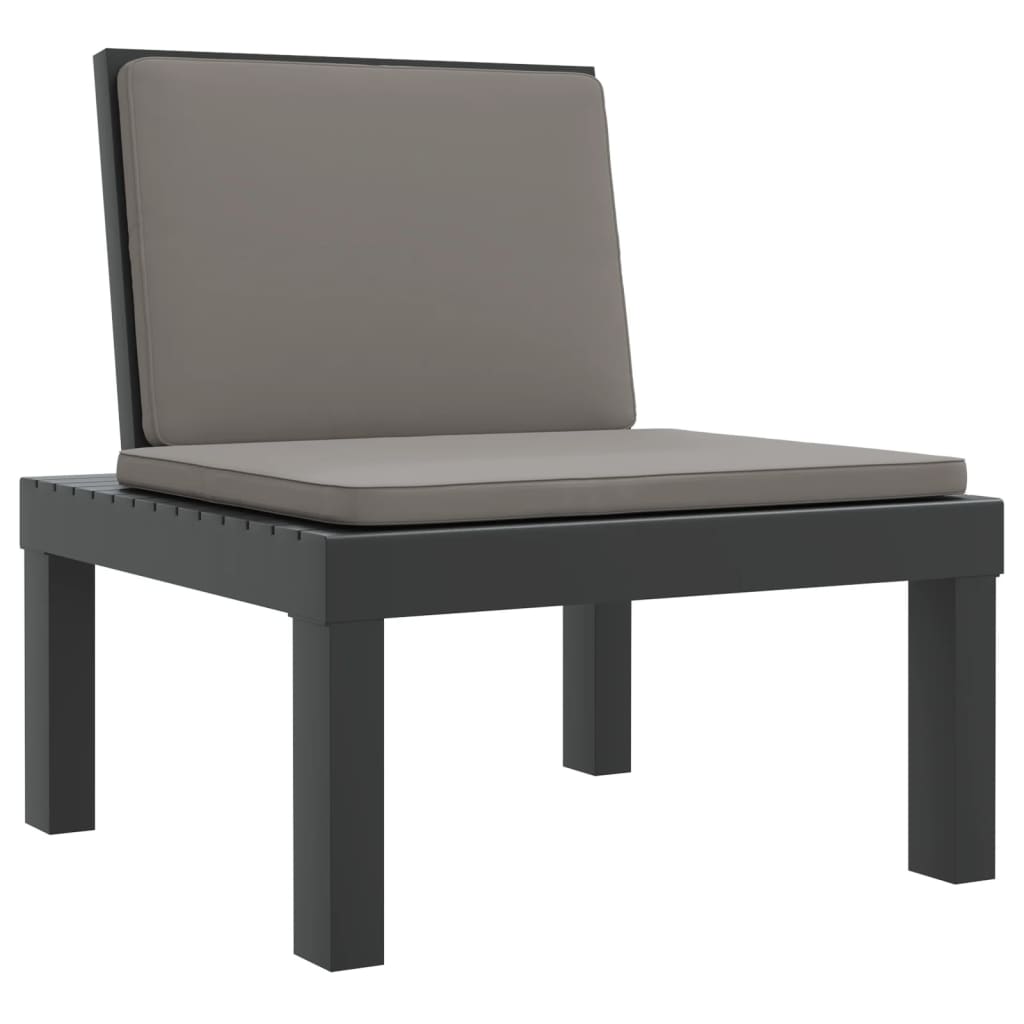 3-Tlg. Garten-Lounge-Set Mit Kissen Pp