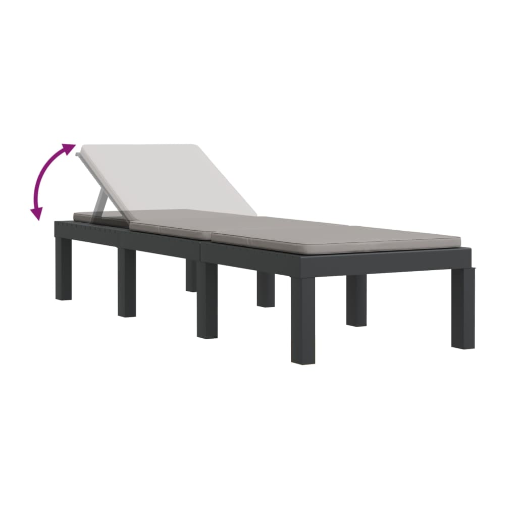 3-Tlg. Garten-Lounge-Set Mit Kissen Pp