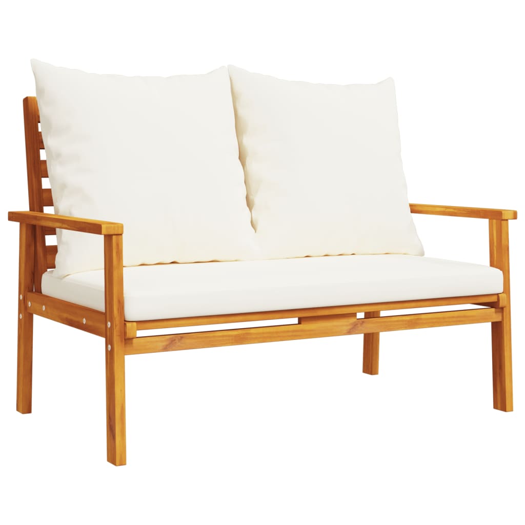 3-Tlg. Garten-Lounge-Set Mit Kissen Massivholz Akazie
