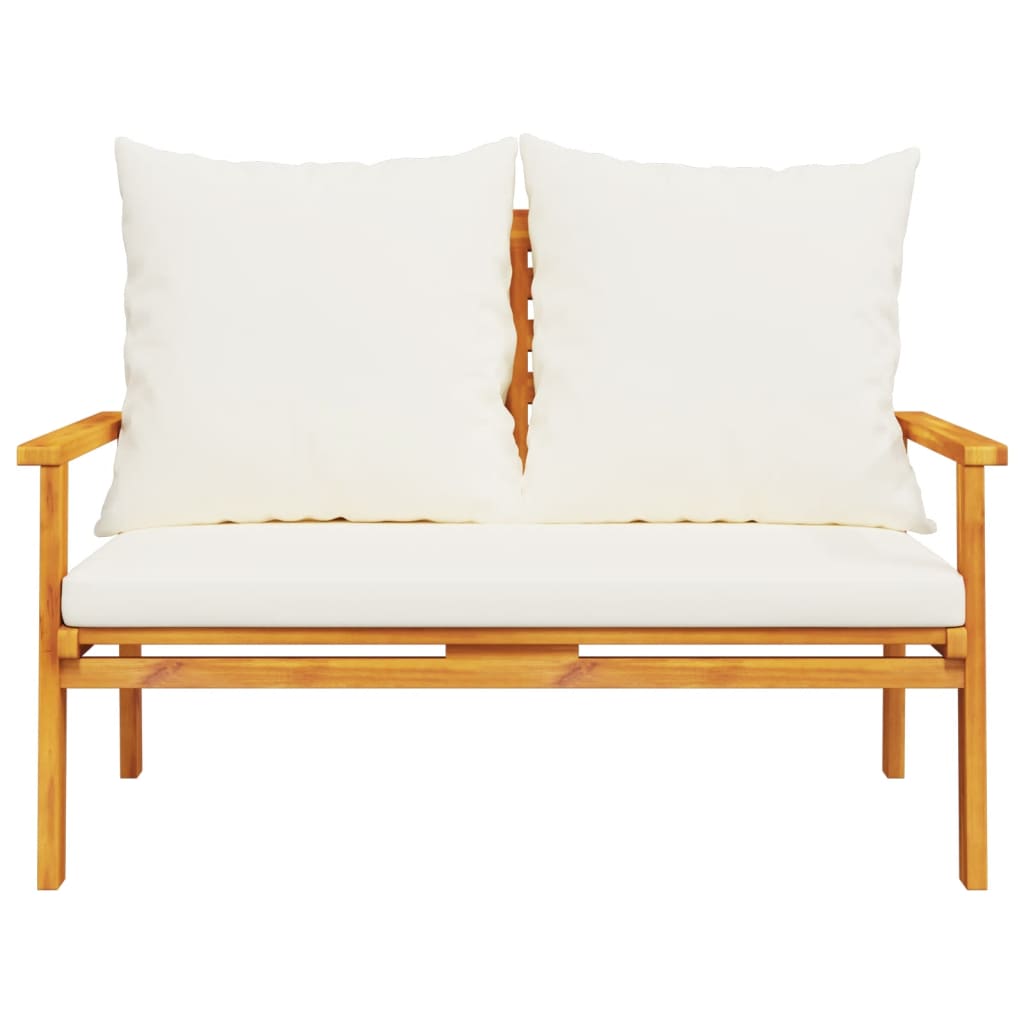 3-Tlg. Garten-Lounge-Set Mit Kissen Massivholz Akazie