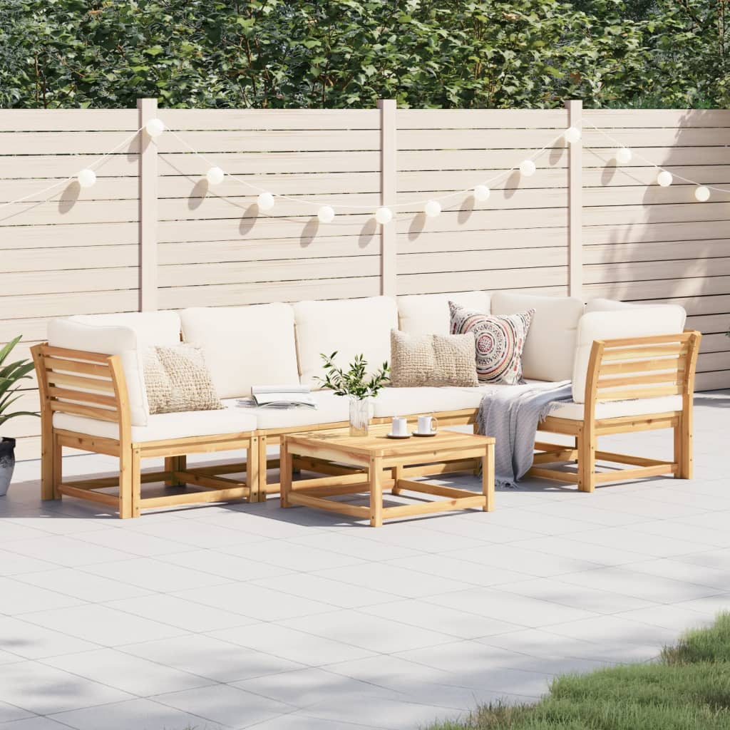 3-Tlg. Garten-Lounge-Set Mit Kissen Massivholz Akazie