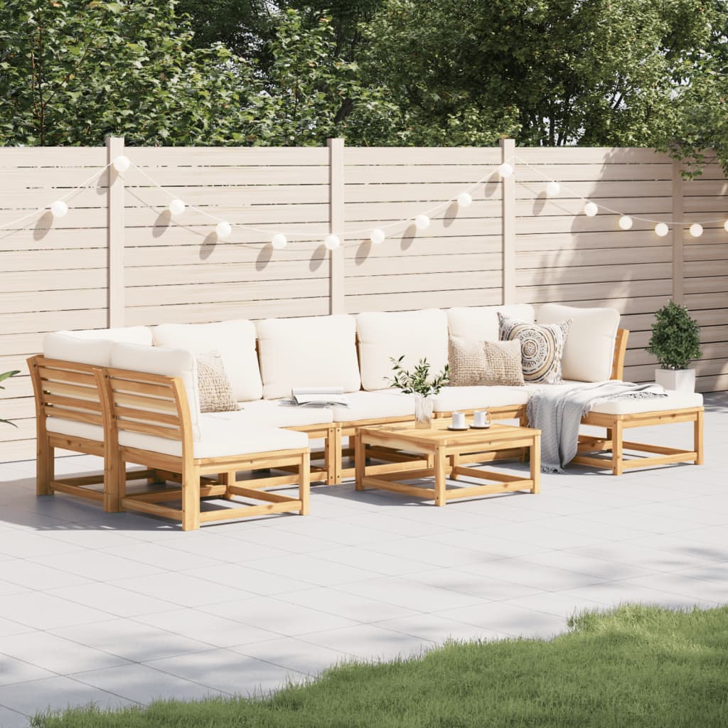 3-Tlg. Garten-Lounge-Set Mit Kissen Massivholz Akazie