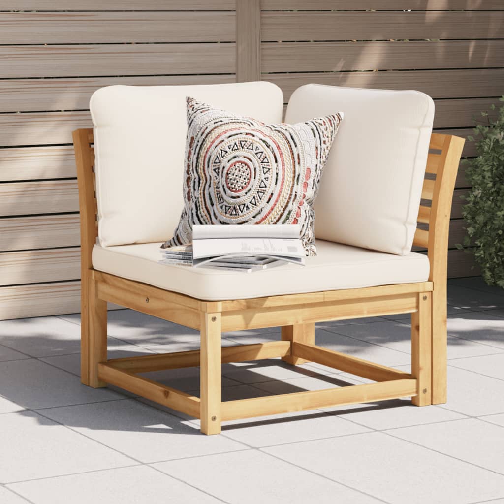 2-Tlg. Garten-Lounge-Set Mit Kissen Massivholz Akazie