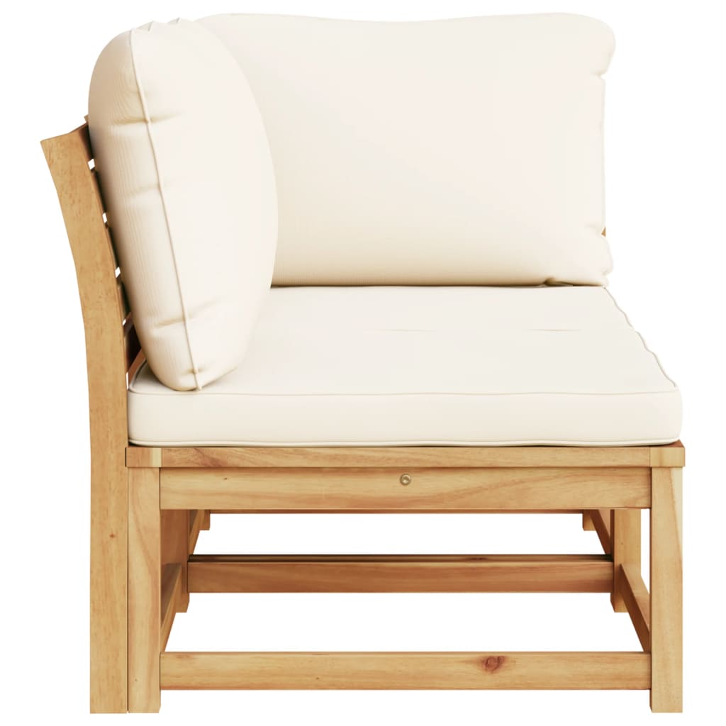 2-Tlg. Garten-Lounge-Set Mit Kissen Massivholz Akazie