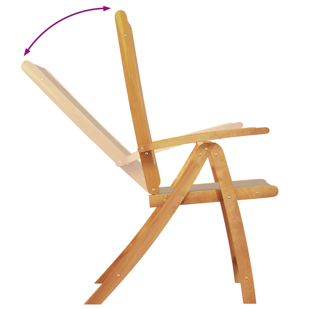 5-Tlg. Garten-Essgruppe Massivholz Akazie Und Textilene