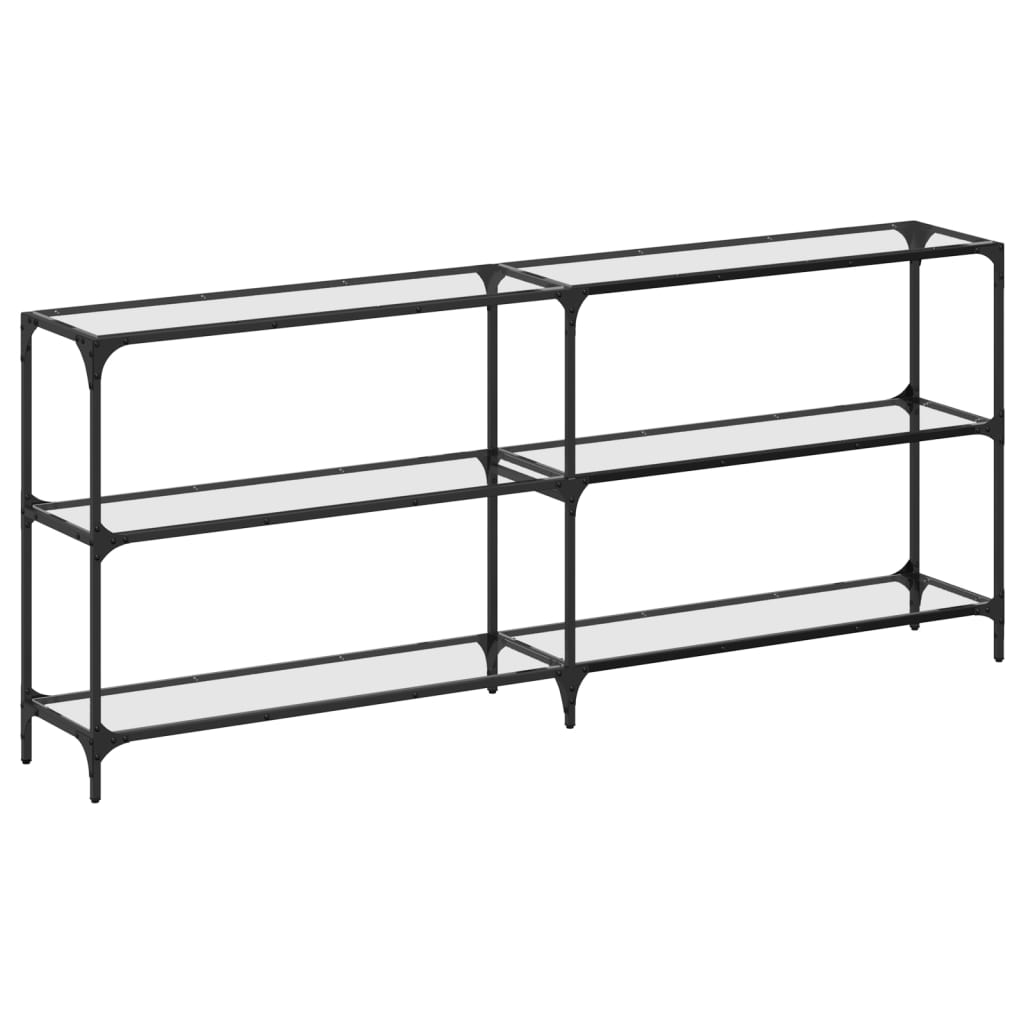 Konsolentisch Mit Glasplatte 194,5X30X81 Cm Stahl