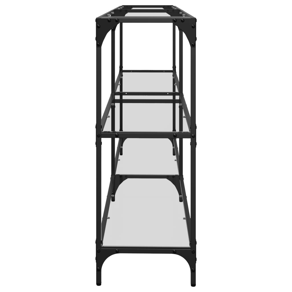 Konsolentisch Mit Glasplatte 194,5X30X81 Cm Stahl