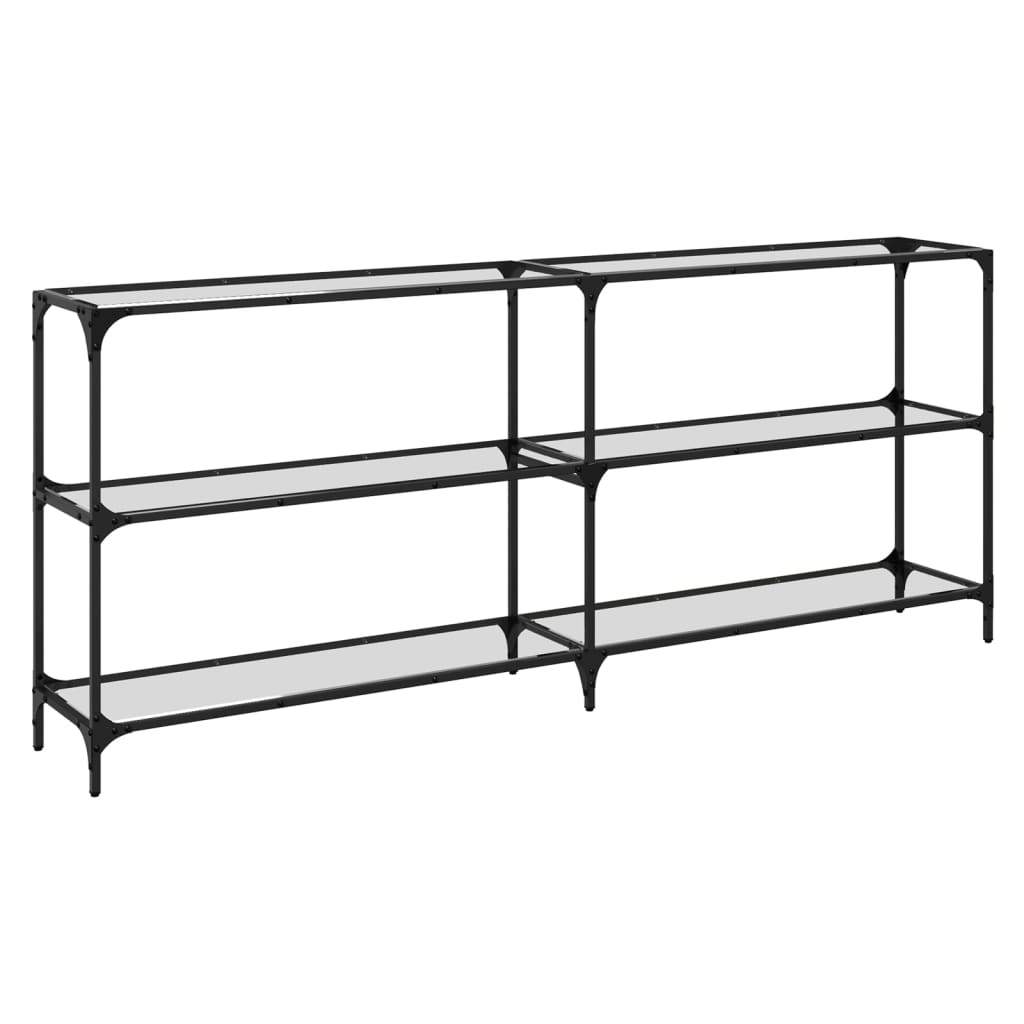 Konsolentisch Mit Glasplatte 194,5X30X81 Cm Stahl
