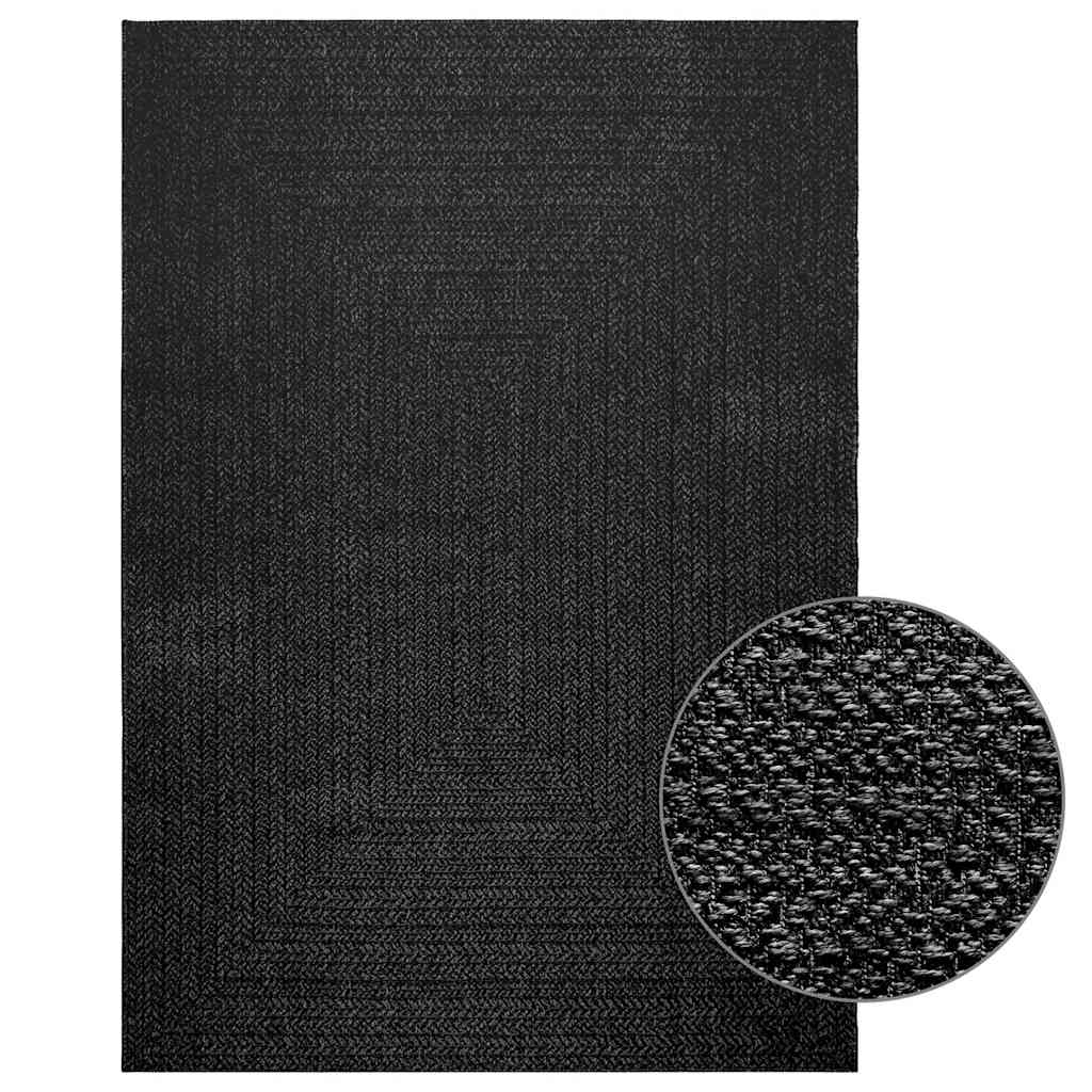 Teppich Zizur 100X200Cm Jute-Optik Indoor Und Outdoor Anthrazit