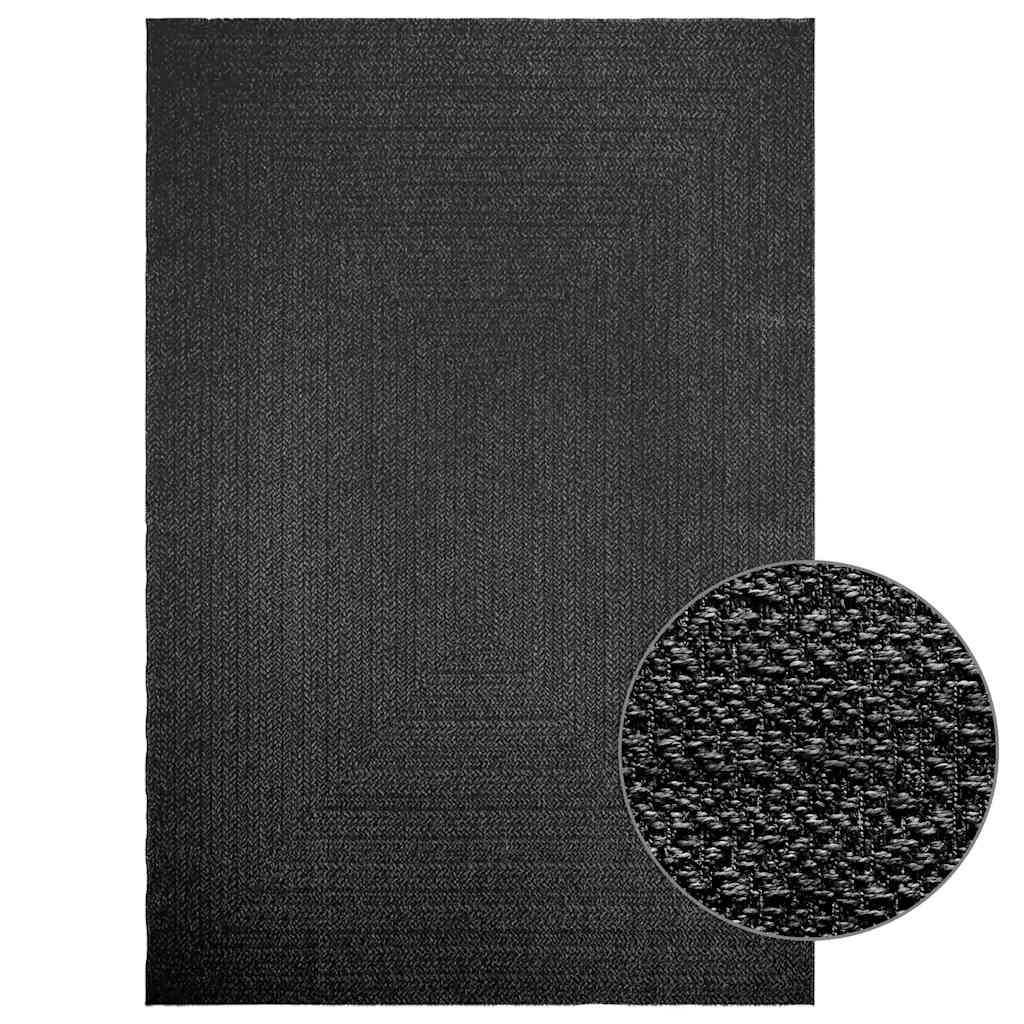 Teppich Zizur 100X200Cm Jute-Optik Indoor Und Outdoor Anthrazit