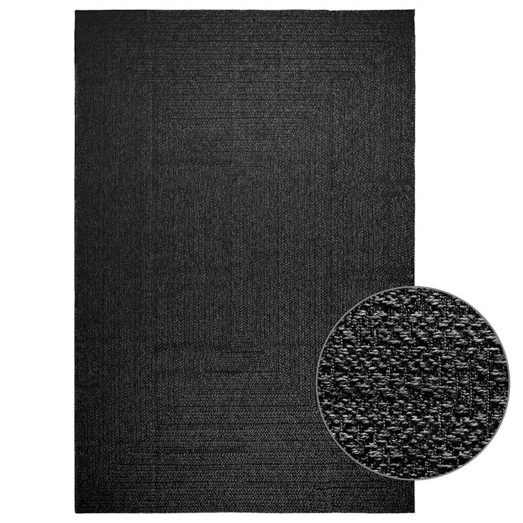 Teppich Zizur 100X200Cm Jute-Optik Indoor Und Outdoor Anthrazit