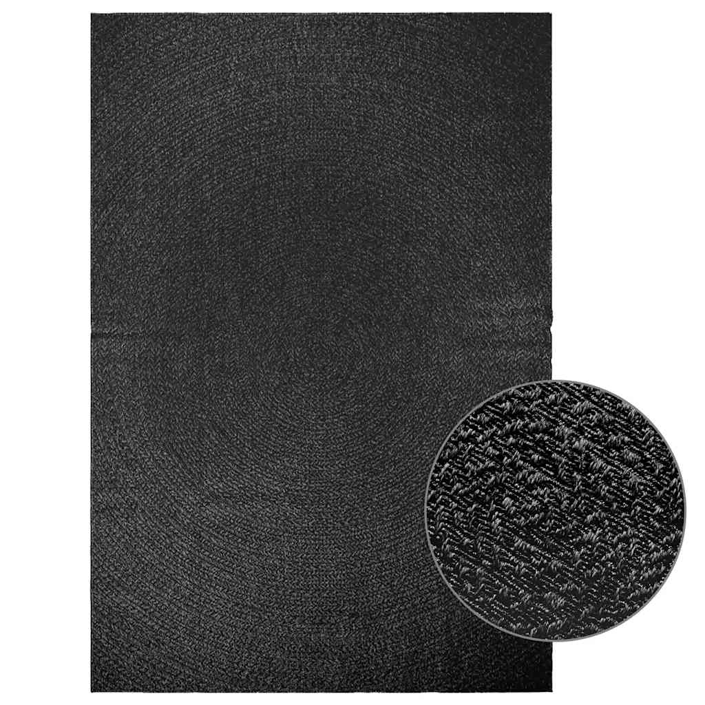 Teppich Zizur 100X200Cm Jute-Optik Indoor Und Outdoor Anthrazit