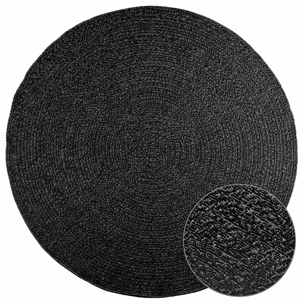 Teppich Zizur 100X200Cm Jute-Optik Indoor Und Outdoor Anthrazit