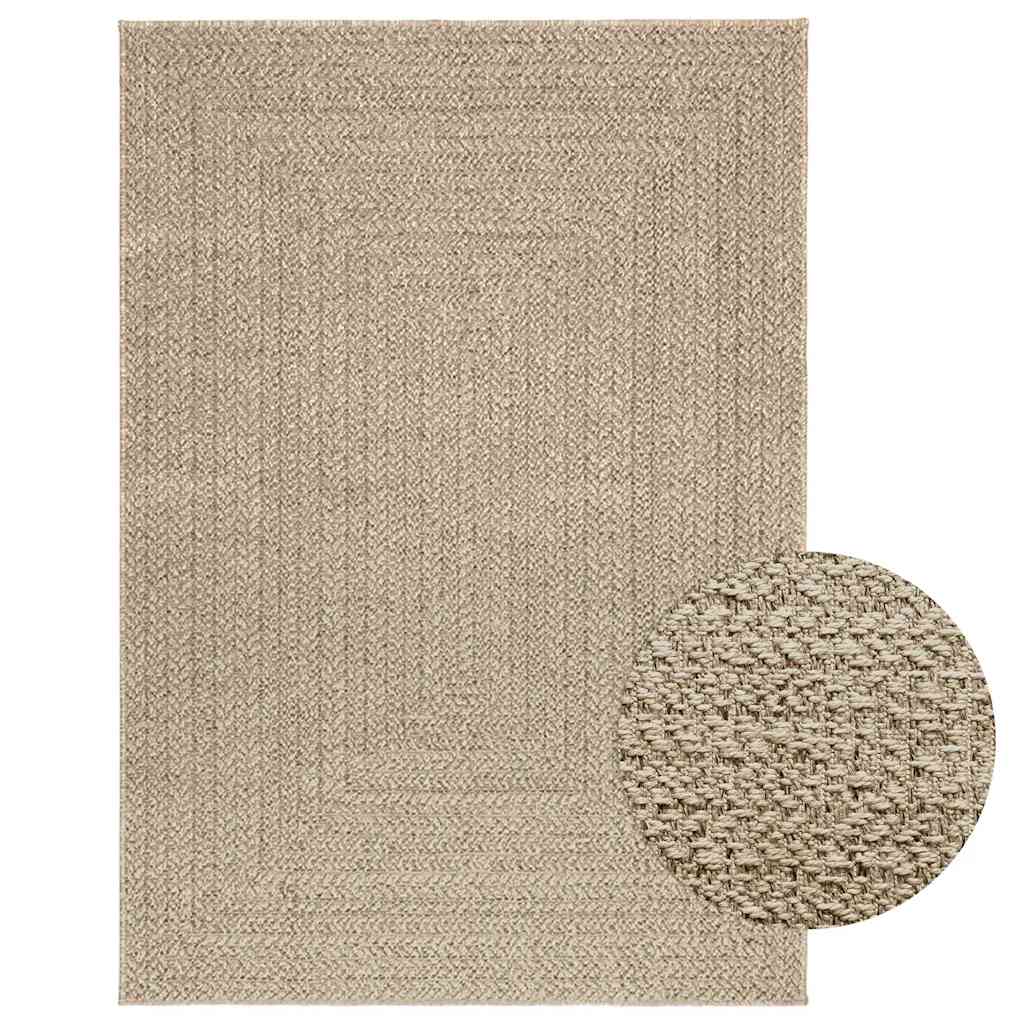 Teppich Zizur Jute-Optik Indoor Und Outdoor Beige