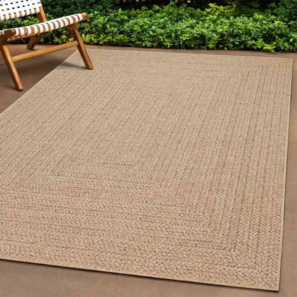 Teppich Zizur Jute-Optik Indoor Und Outdoor Beige