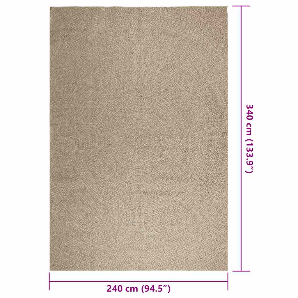 Teppich Zizur Jute-Optik Indoor Und Outdoor Beige