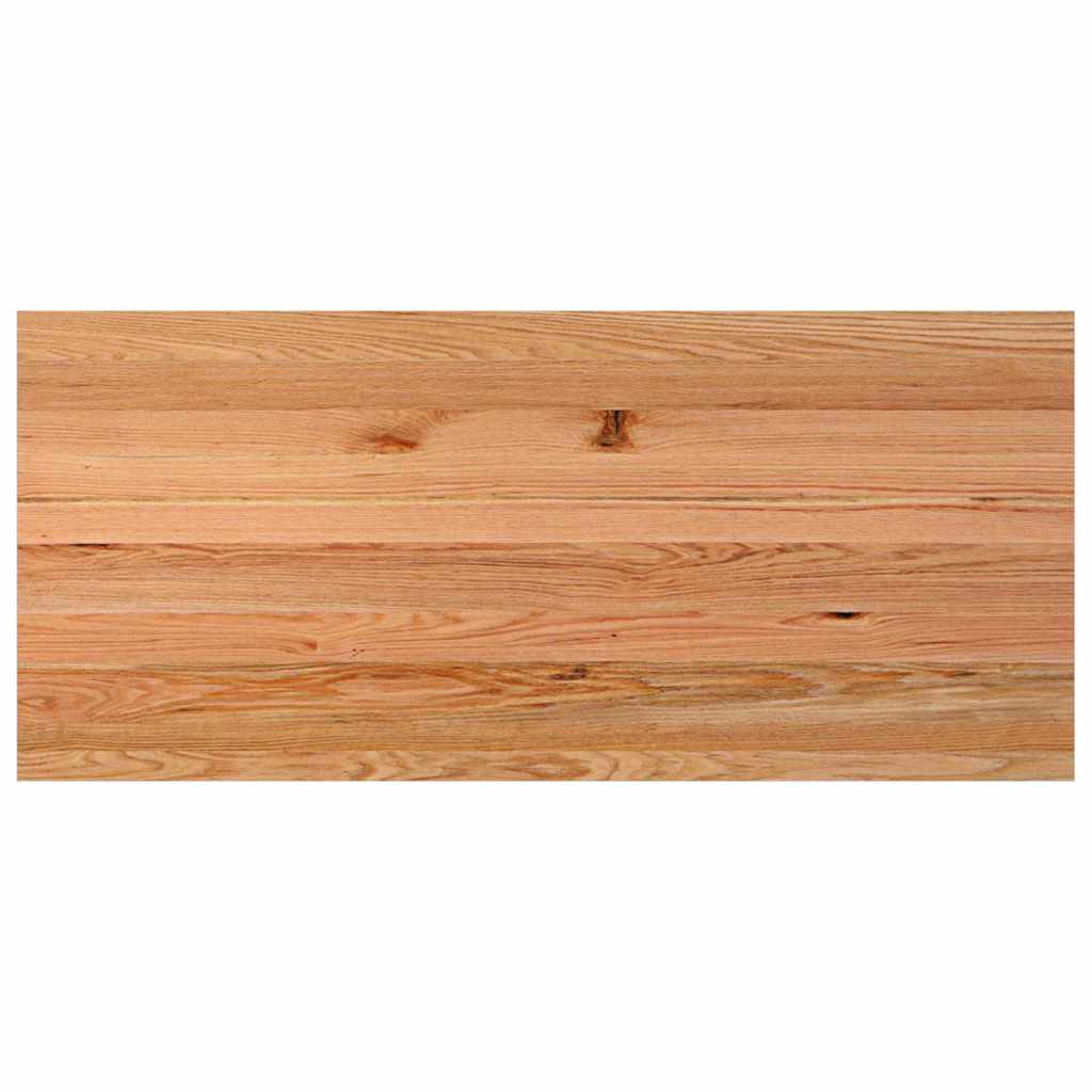 Esstisch Hellbraun 180X80X74 Cm Massivholz Eiche Rechteckig Schwarz