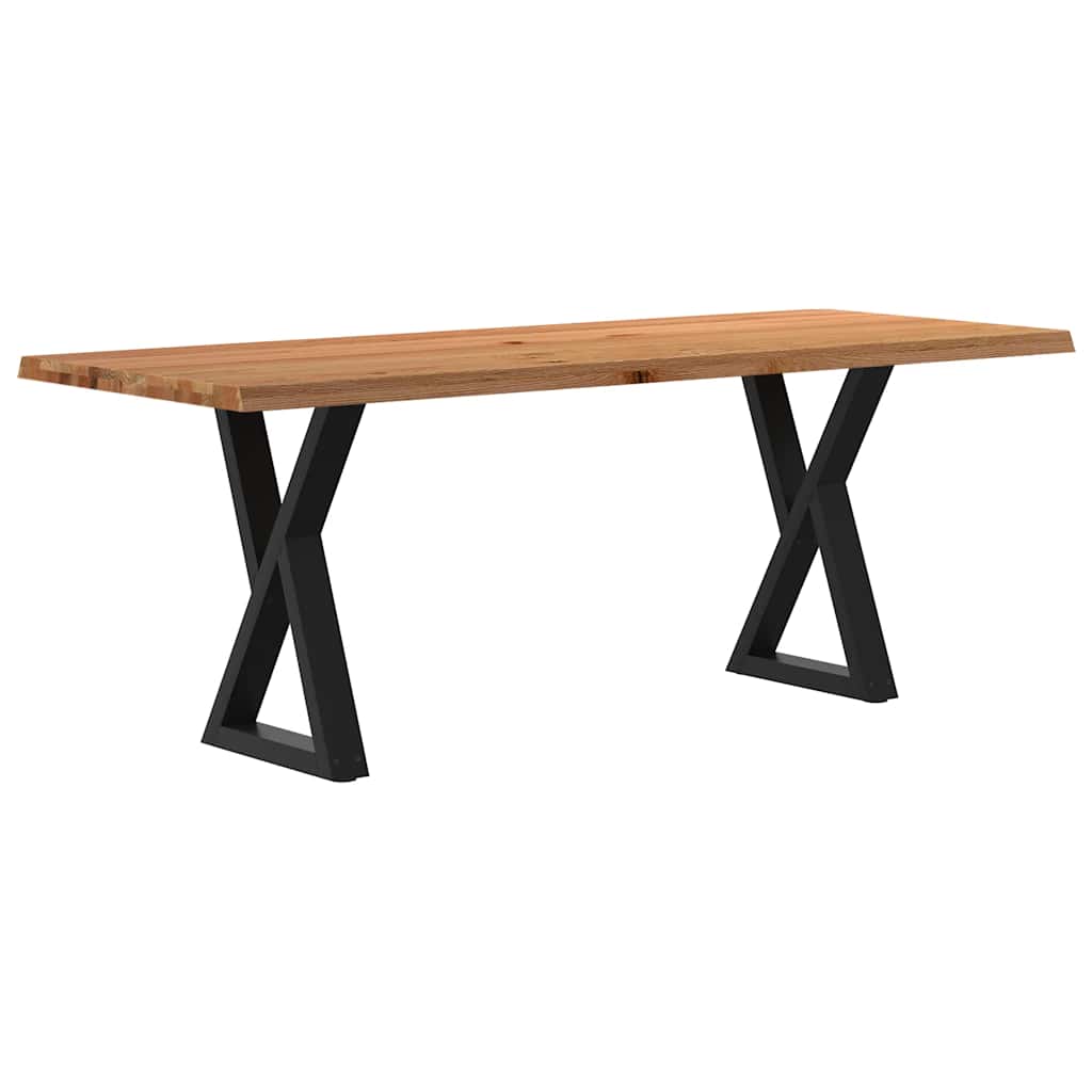 Esstisch Mit Baumkanten Massivholz Eiche