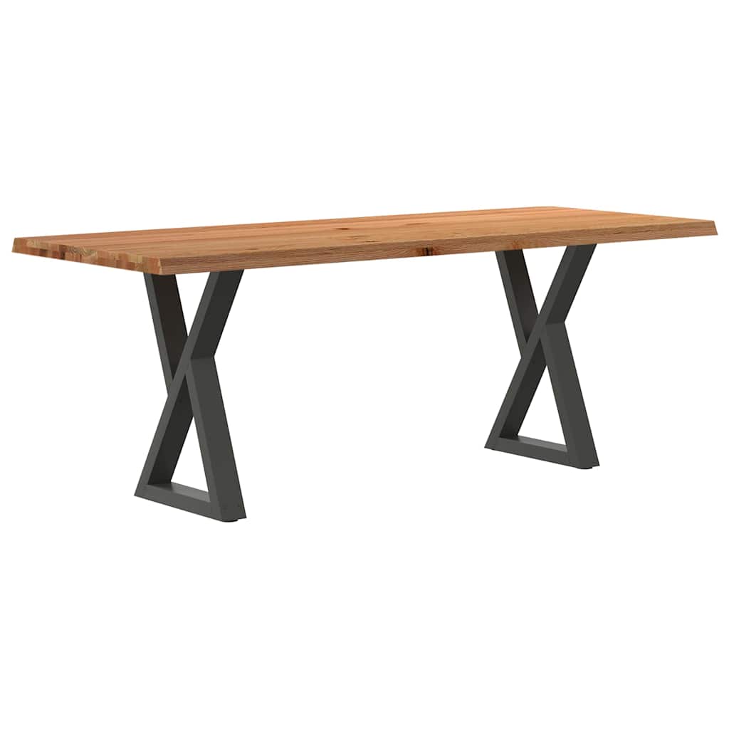 Esstisch Mit Baumkanten Massivholz Eiche