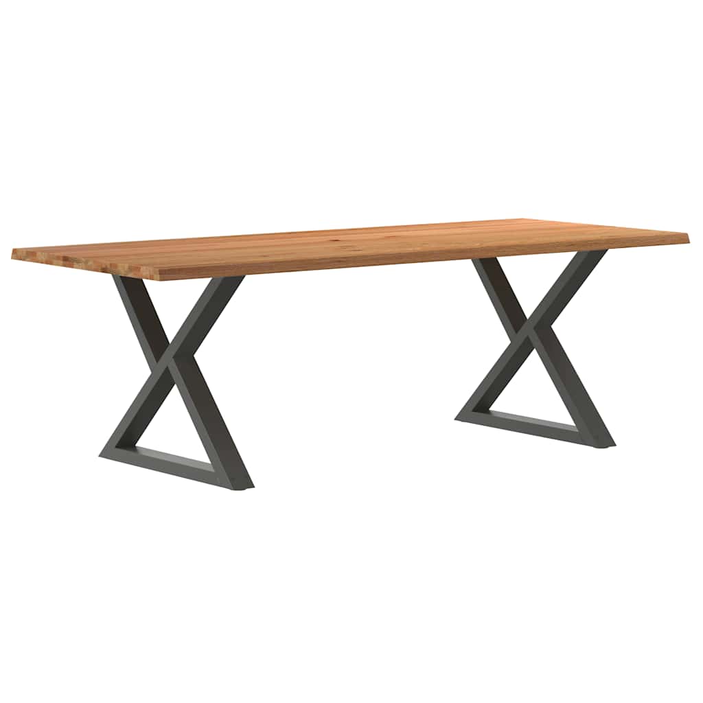 Esstisch Mit Baumkanten Massivholz Eiche