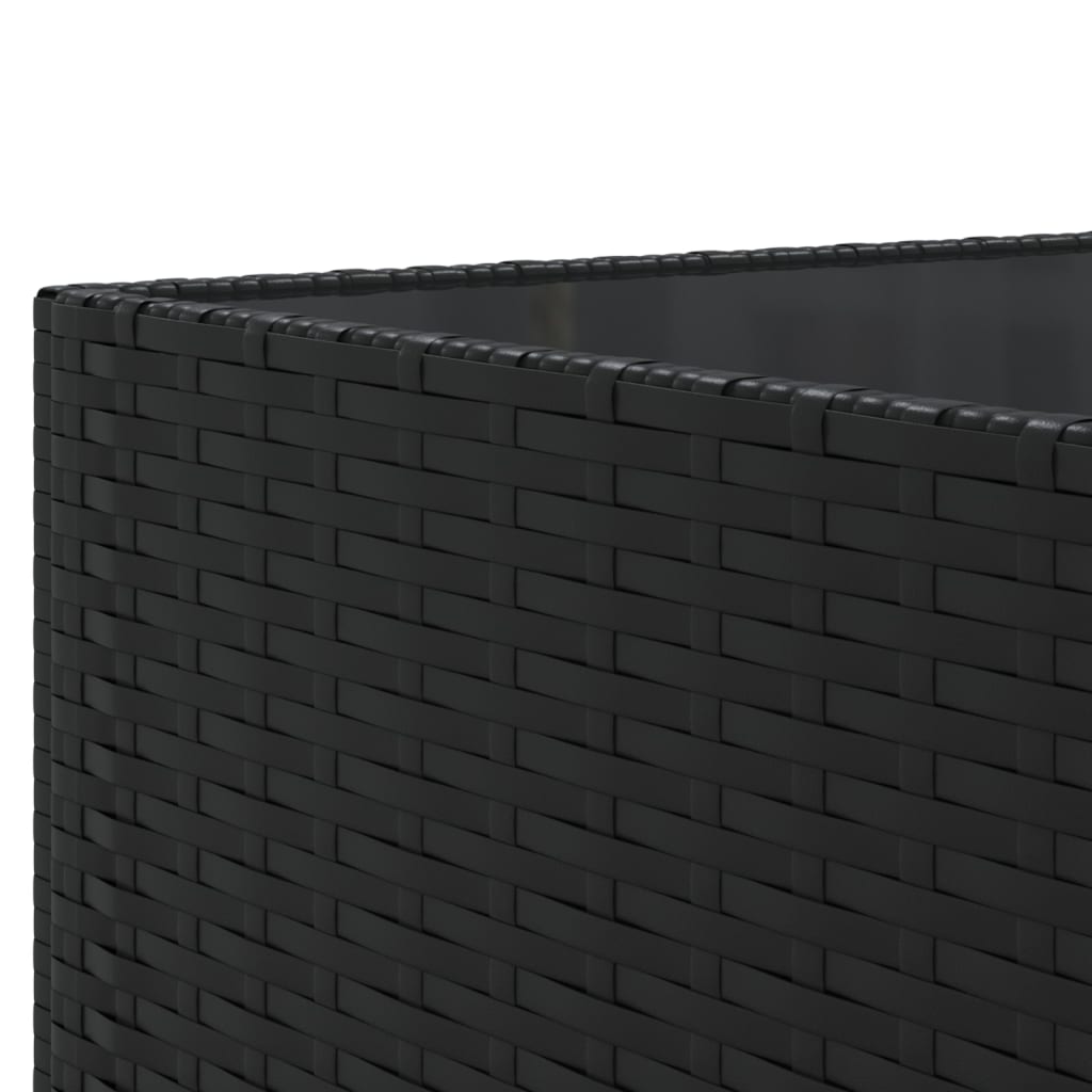 6-Tlg. Garten-Lounge-Set Mit Kissen Schwarz Poly Rattan