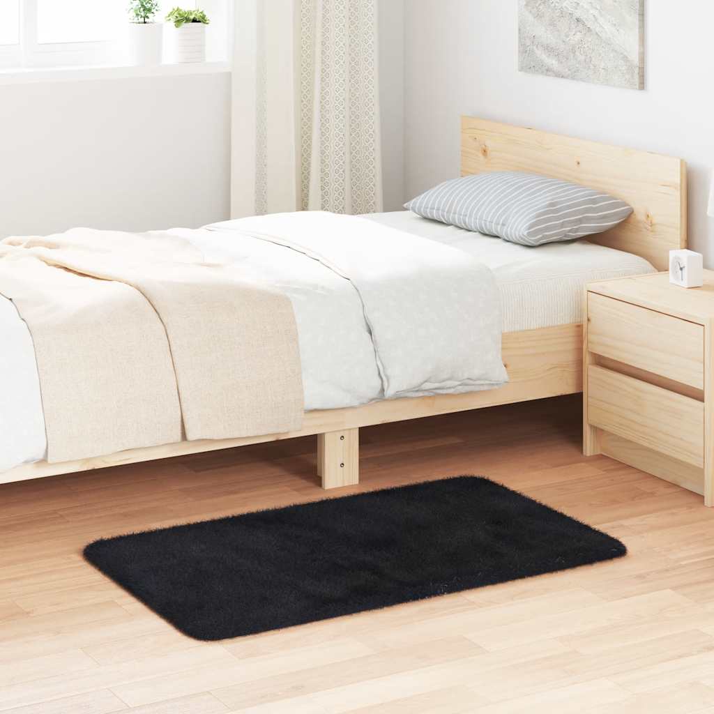Teppich Shaggy Hochflor Navarra Polyester Schwarz
