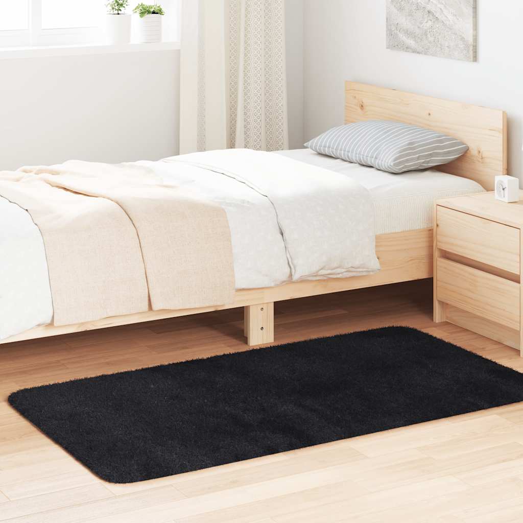 Teppich Shaggy Hochflor Navarra Polyester Schwarz
